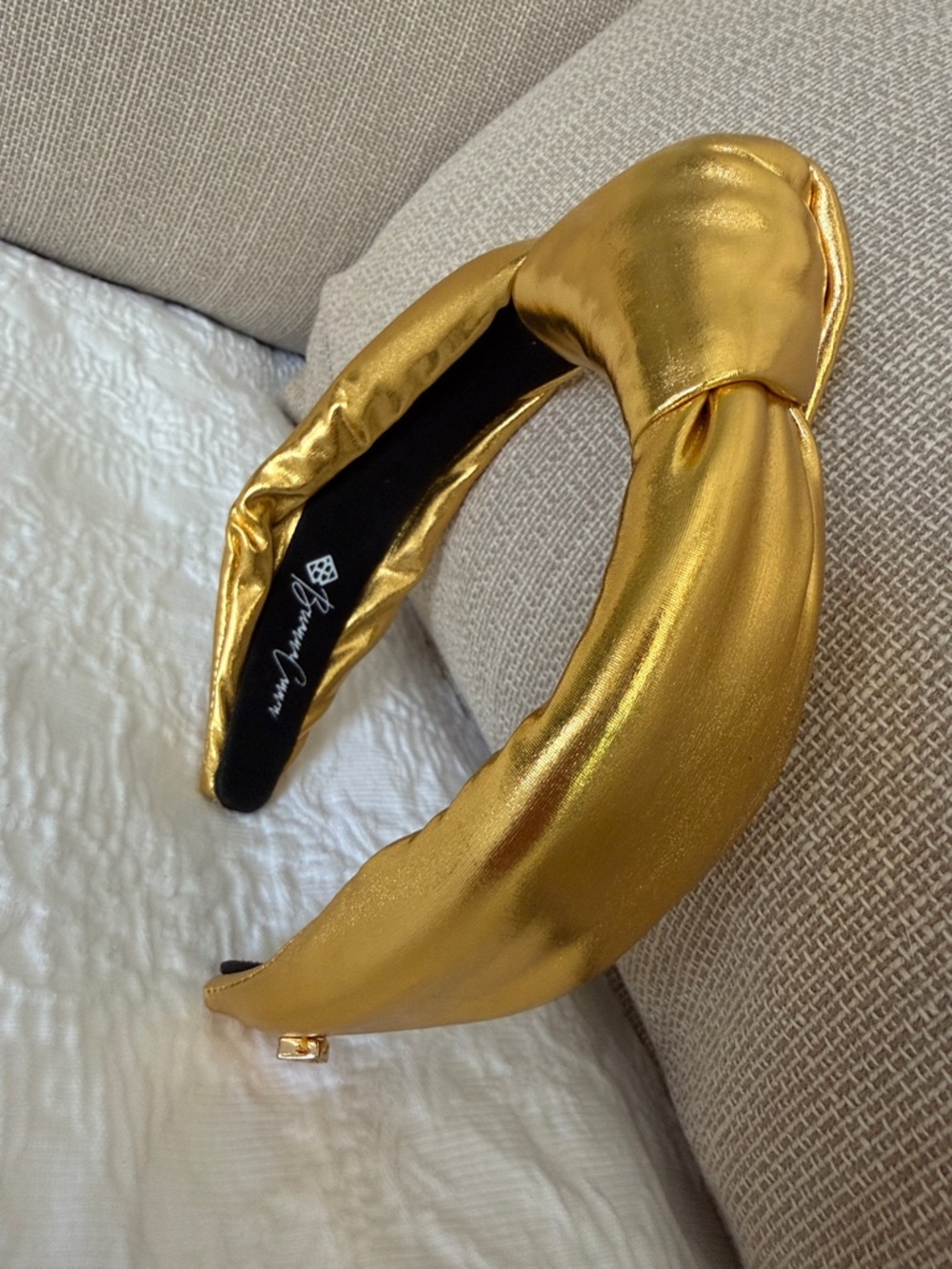 Gold Padded Knot Headband by Brianna Cannon